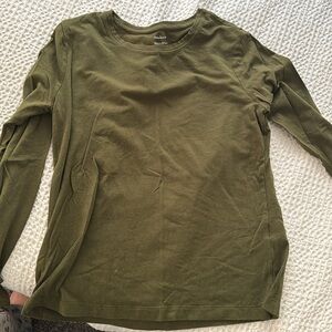 Banana Republic Green Long Sleeve Medium Tee